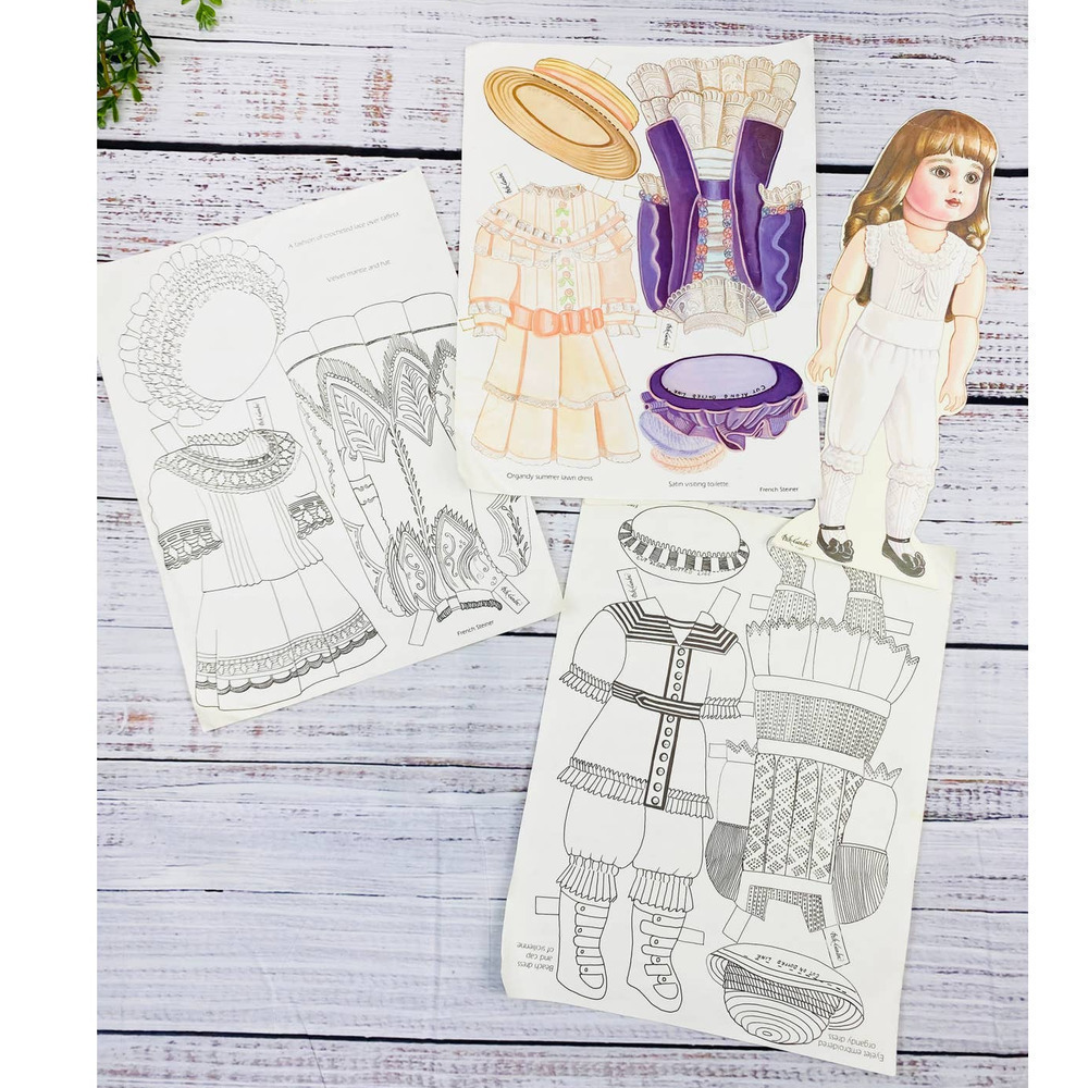 Vintage 1987 Peck-Gandre Paper Doll with Paper Doll Clothes